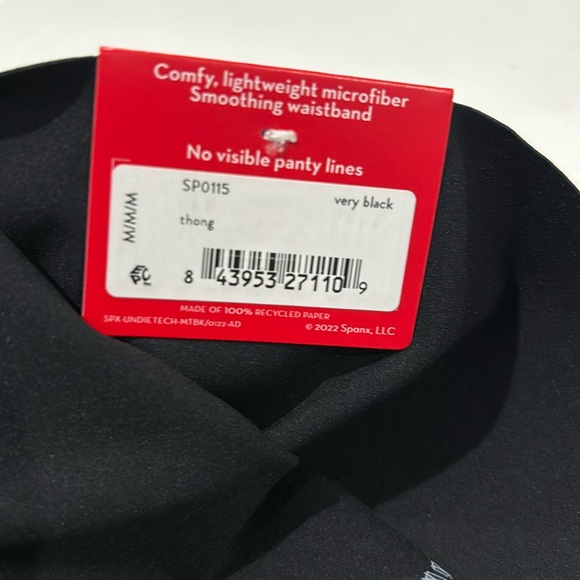 SPANX Undie-tectable Thong in Very Black NWT - Picture 4 of 6